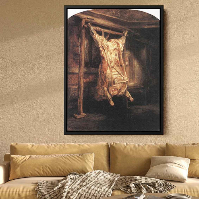 The Carcass of an Ox (Slaughtered Ox) (1655) by Rembrandt - Canvas Artwork