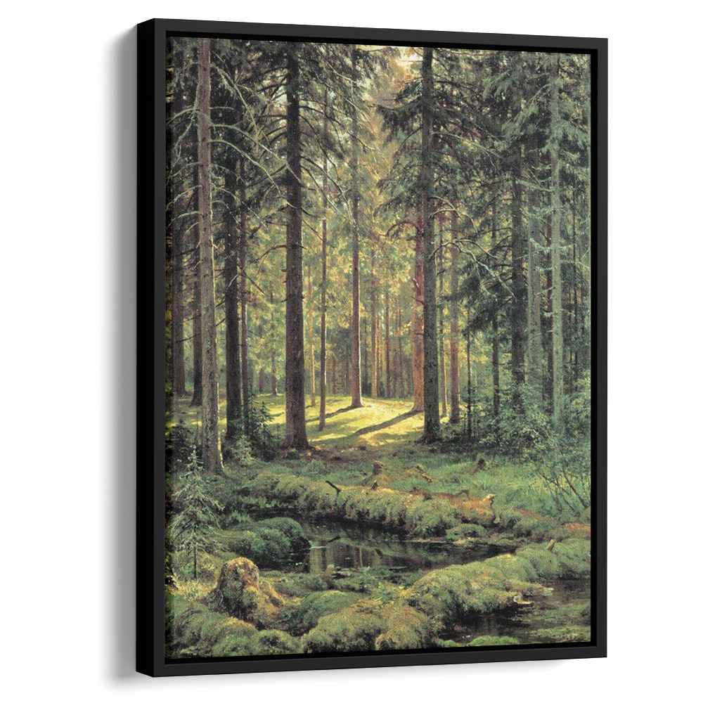 Coniferous Forest. Sunny Day (1895) by Ivan Shishkin - Canvas
