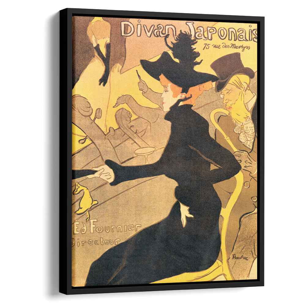 Le Divan Japonais (1893) by Henri de Toulouse-Lautrec - Canvas