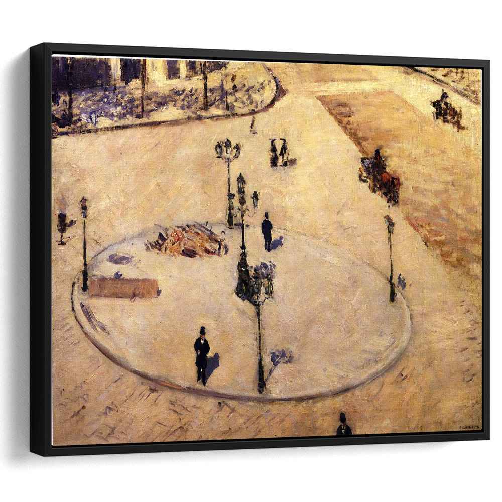 Traffic Island on Boulevard Haussmann (1880) by Gustave