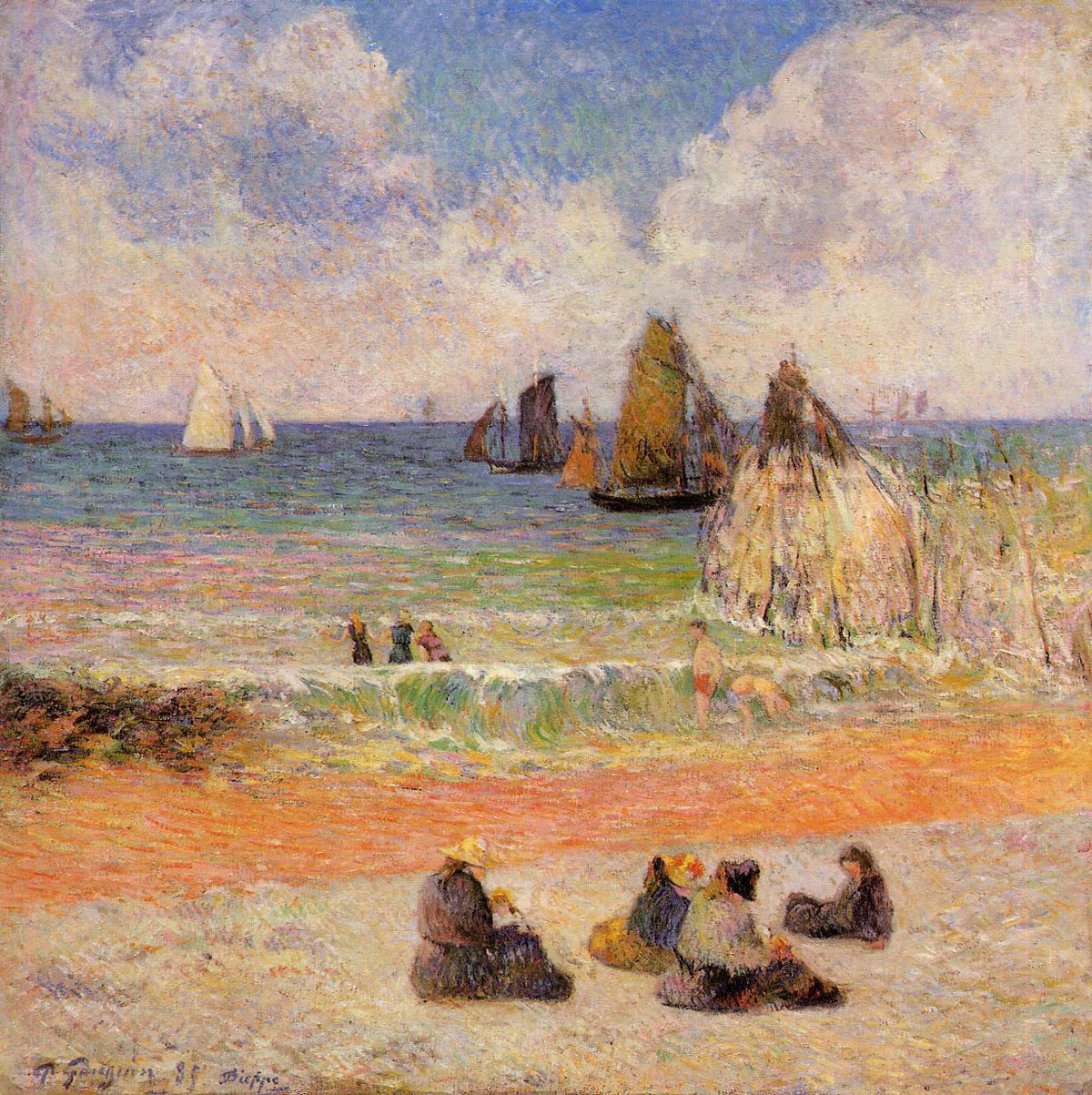 ARTCANVAS A Walk deals By The Sea 1902 by Paul Gauguin Canvas Art Print