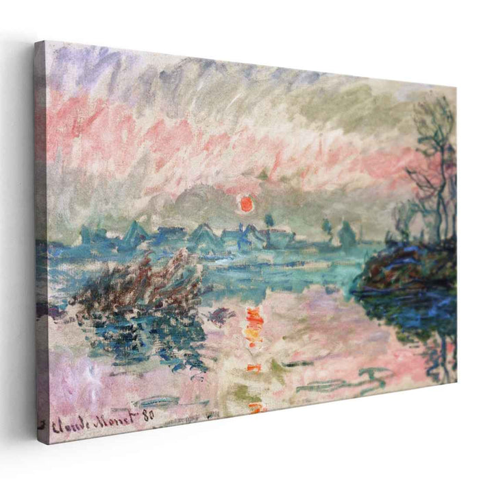 Sunset at Lavacourt (1880) by Claude Monet