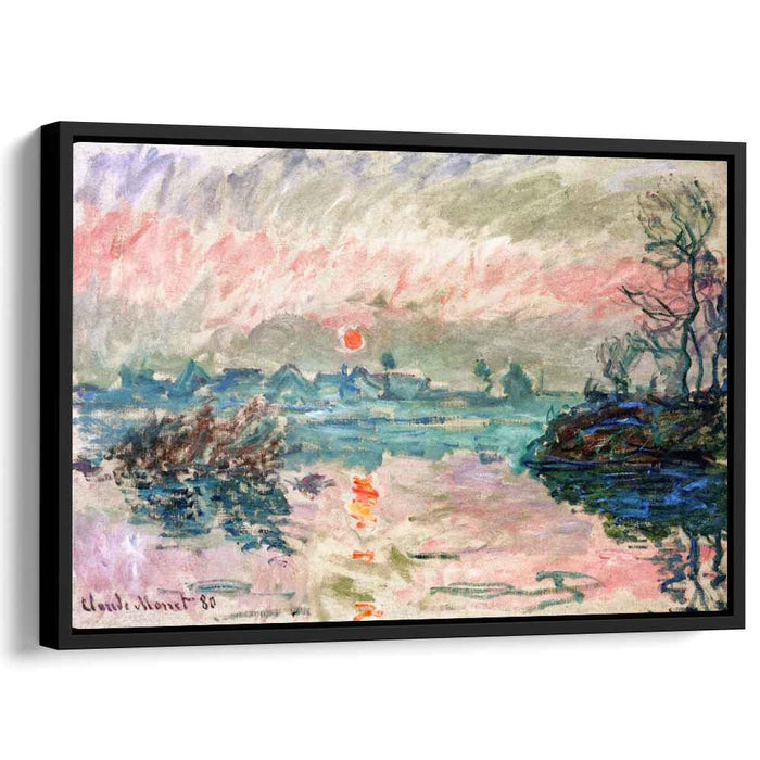 Sunset at Lavacourt (1880) by Claude Monet