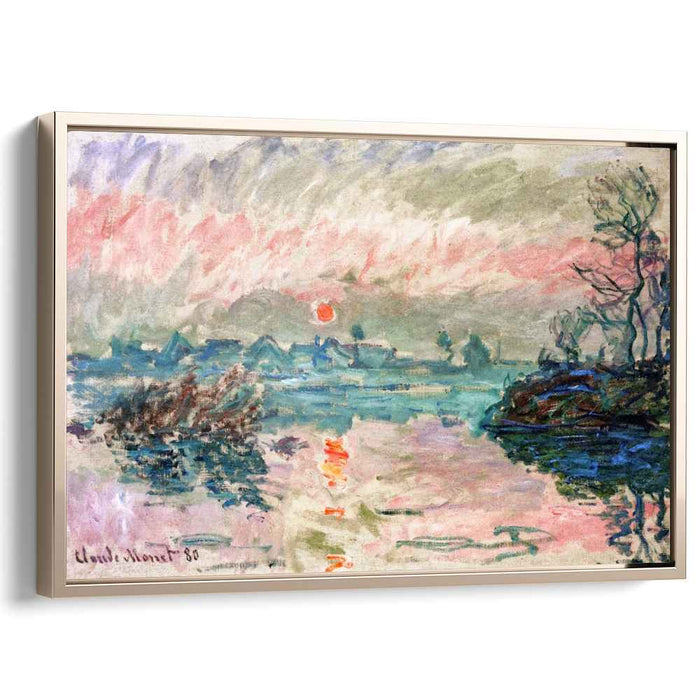 Sunset at Lavacourt (1880) by Claude Monet