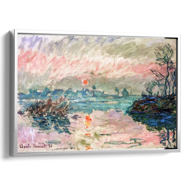 Sunset at Lavacourt (1880) by Claude Monet