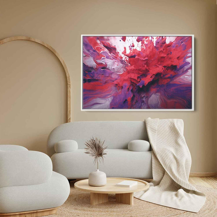 Purple and Red Abstract Swirls Print - Canvas Art Print by Kanvah