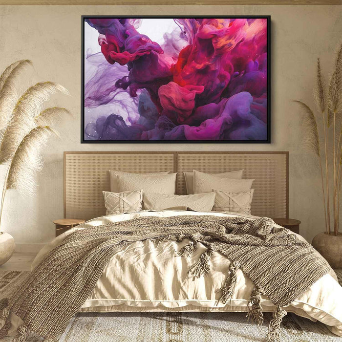 Purple and Red Abstract Swirls Print - Canvas Art Print by Kanvah