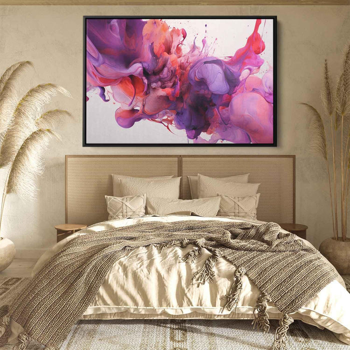 Purple and Red Abstract Swirls Print - Canvas Art Print by Kanvah