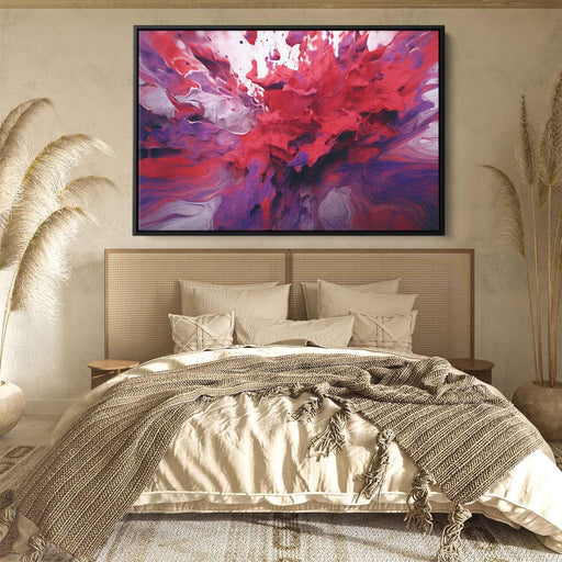 Purple and Red Abstract Swirls Print - Canvas Art Print by Kanvah