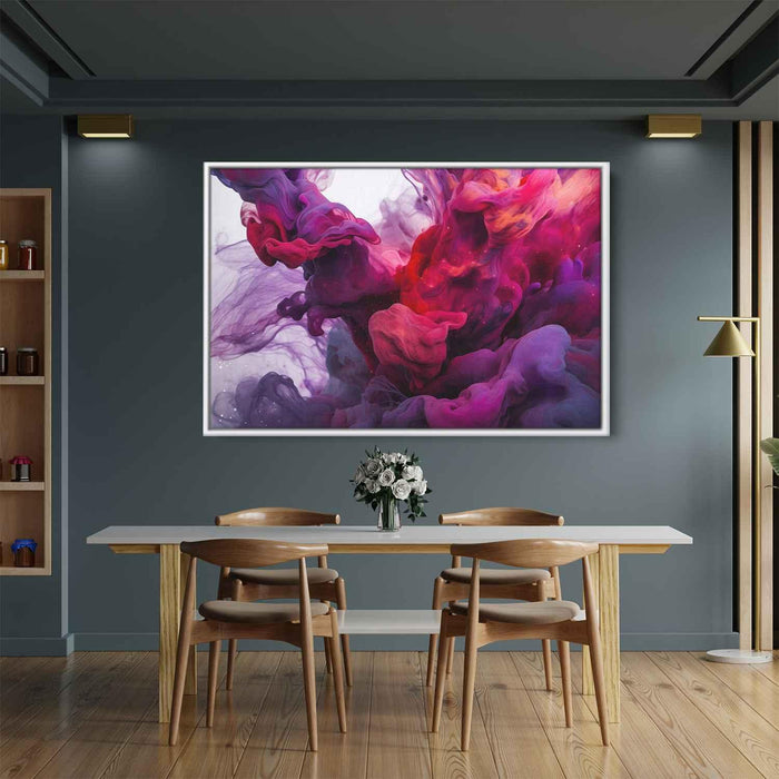 Purple and Red Abstract Swirls Print - Canvas Art Print by Kanvah