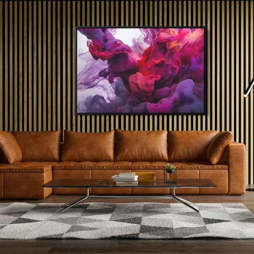 Purple and Red Abstract Swirls Print - Canvas Art Print by Kanvah