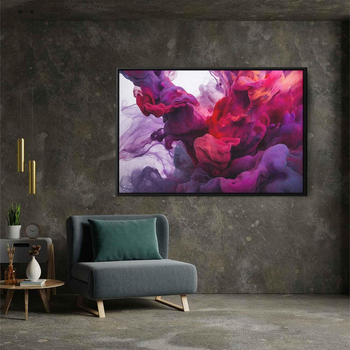 Purple and Red Abstract Swirls Print - Canvas Art Print by Kanvah