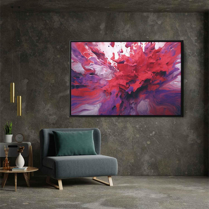 Purple and Red Abstract Swirls Print - Canvas Art Print by Kanvah