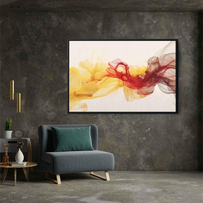 Ruby and Straw Abstract Swirls Print - Canvas Art Print by Kanvah