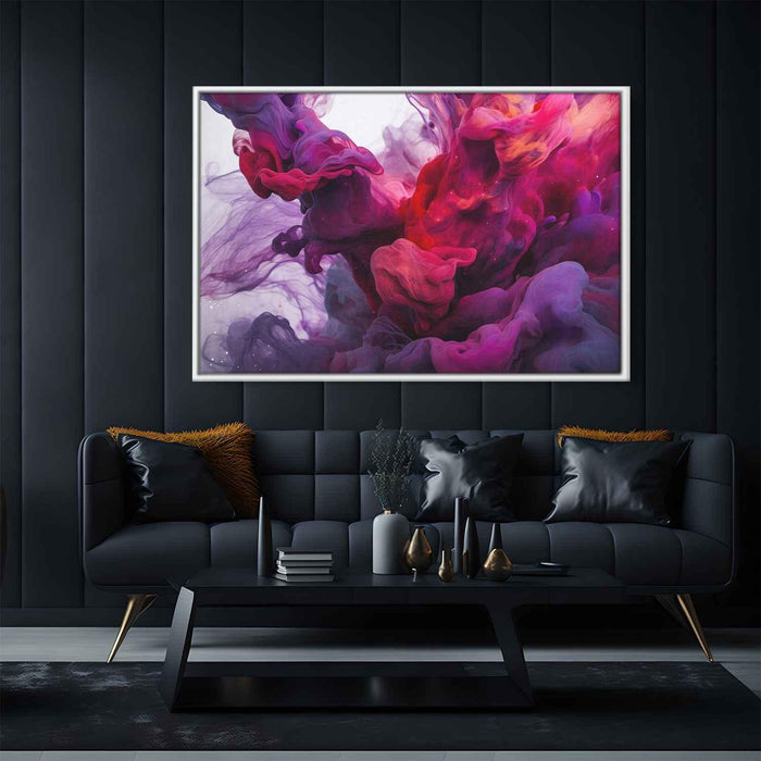 Purple and Red Abstract Swirls Print - Canvas Art Print by Kanvah