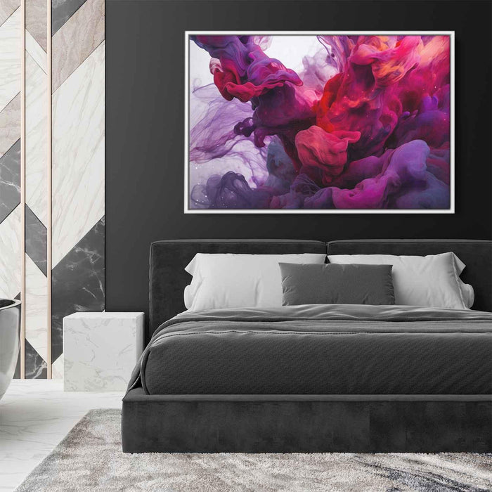 Purple and Red Abstract Swirls Print - Canvas Art Print by Kanvah