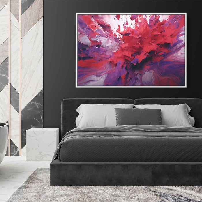 Purple and Red Abstract Swirls Print - Canvas Art Print by Kanvah