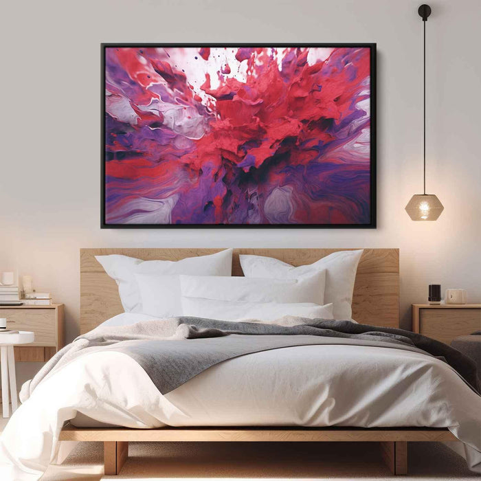 Purple and Red Abstract Swirls Print - Canvas Art Print by Kanvah