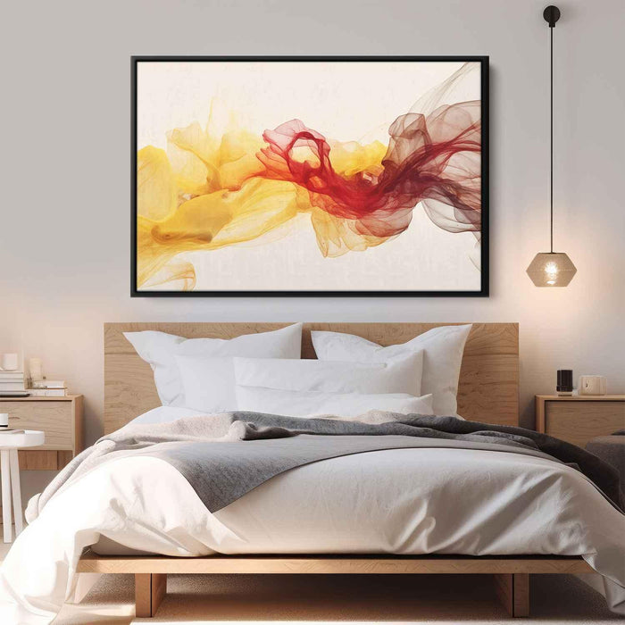 Ruby and Straw Abstract Swirls Print - Canvas Art Print by Kanvah