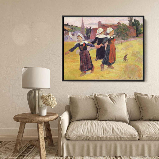 Breton girls dancing (1888) by Paul Gauguin - Canvas Artwork