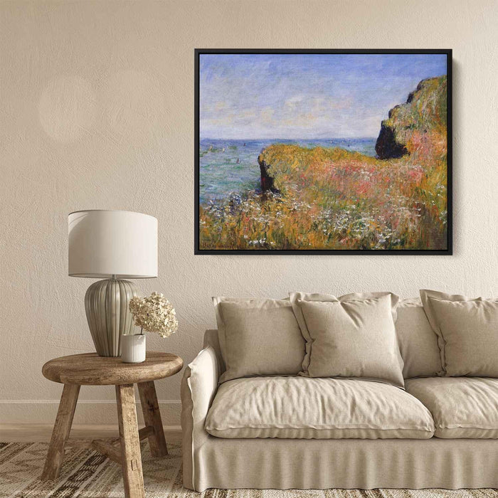 Edge of the Cliff, Pourville by Claude Monet - Canvas Artwork