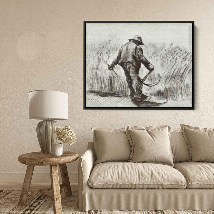 Peasant with Sickle, Seen from the Back by Vincent van Gogh - Canvas Artwork