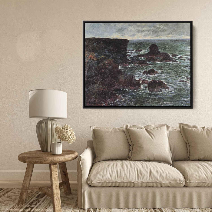 Rocky Coast and the Lion Rock, Belle-Ile by Claude Monet - Canvas Artwork