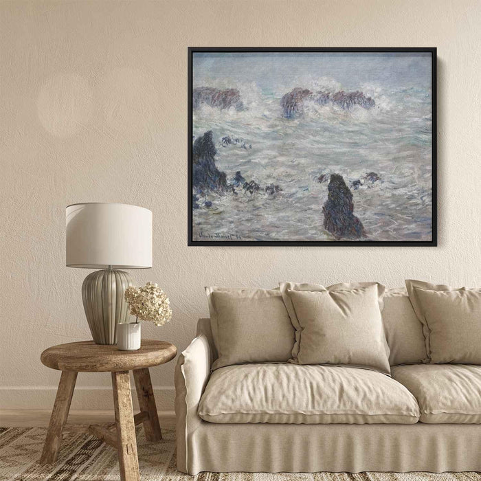 Storm, off the Coast of Belle-Ile by Claude Monet - Canvas Artwork