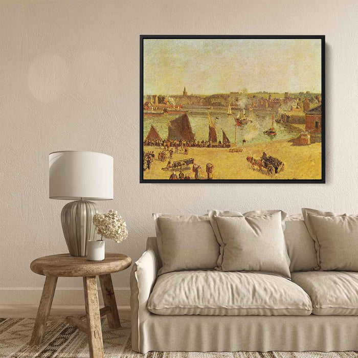 The Inner Harbor, Dieppe by Camille Pissarro - Canvas Artwork