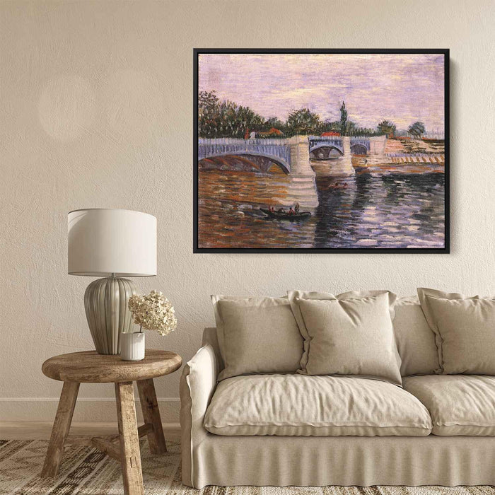 The Seine with the Pont de la Grande Jette (1887) by Vincent van Gogh - Canvas Artwork