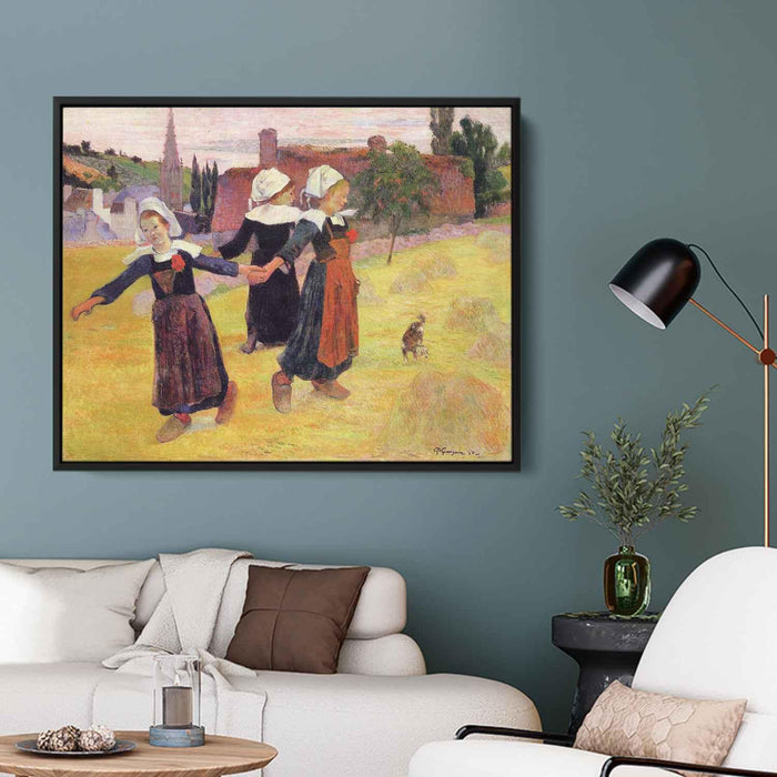 Breton girls dancing (1888) by Paul Gauguin - Canvas Artwork