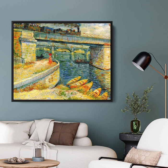 Bridges across the Seine at Asnieres (1887) by Vincent van Gogh - Canvas Artwork