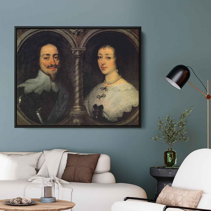 Charles I of England and Henrietta of France (1632) by Anthony van Dyck - Canvas Artwork