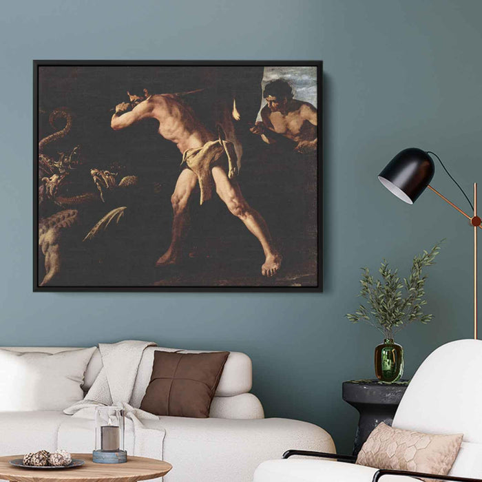 Hercules Fighting with the Lernaean Hydra (1634) by Francisco de Zurbaran - Canvas Artwork