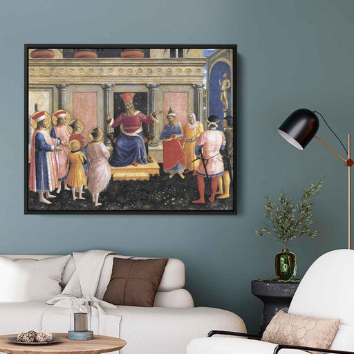 Saint Cosmas and Saint Damian before Lisius (1440) by Fra Angelico - Canvas Artwork