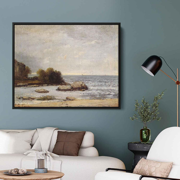 Seascape at Saint Aubin by Gustave Courbet - Canvas Artwork