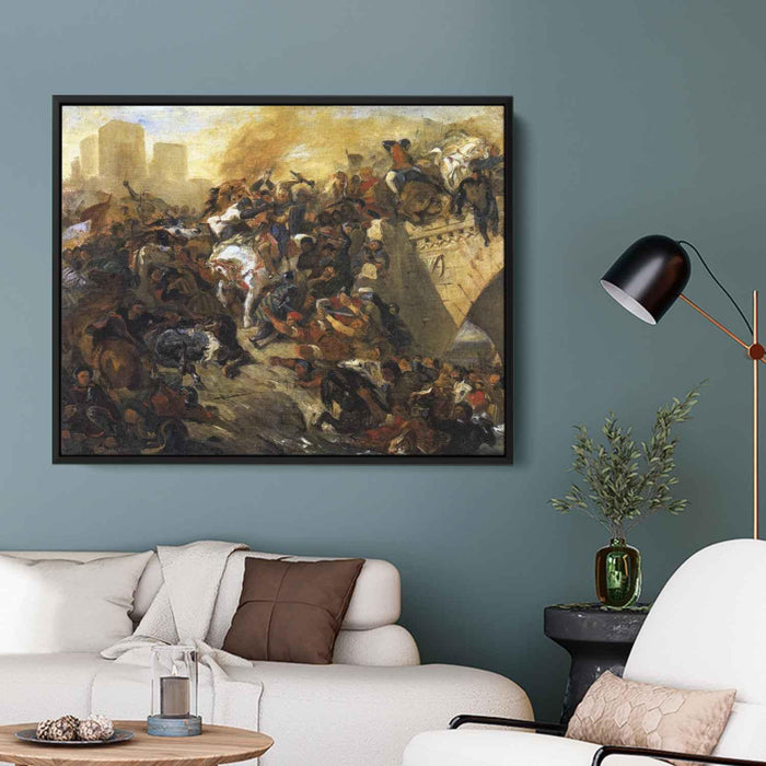 The Battle of Taillebourg - draft (1835) by Eugene Delacroix - Canvas Artwork