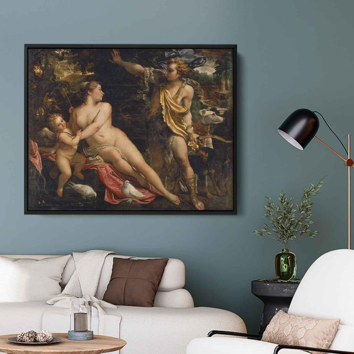 Venus, Adonis, and Cupid by Annibale Carracci - Canvas Artwork