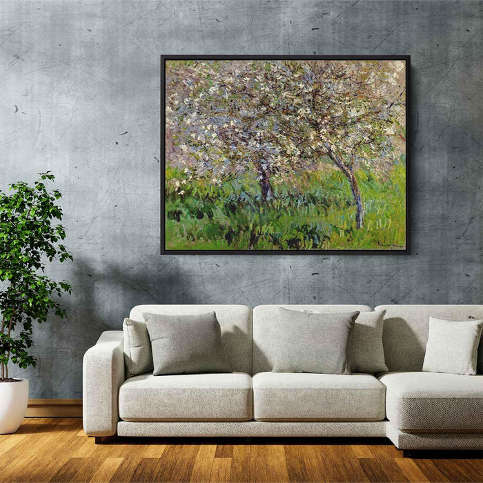 Apple Trees in Bloom at Giverny (1901) by Claude Monet - Canvas Artwork