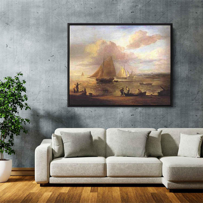 Coastal Scene, a Calm by Thomas Gainsborough - Canvas Artwork