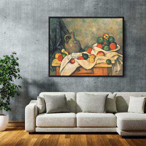 Curtain, Jug and Fruit by Paul Cezanne - Canvas Artwork