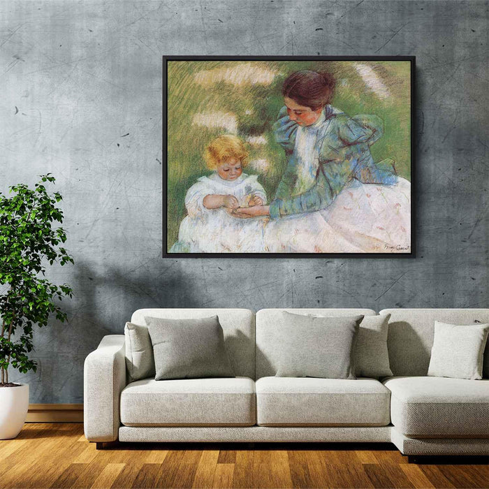 Mother Playing with Her Child (1899) by Mary Cassatt - Canvas Artwork