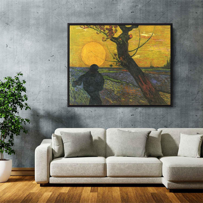 Sower with Setting Sun (1888) by Vincent van Gogh - Canvas Artwork