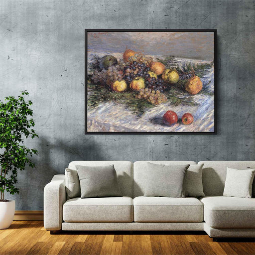 Still Life with Pears and Grapes (1880) by Claude Monet - Canvas Artwork