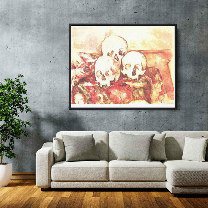 Still life with three skulls (1903) by Paul Cezanne - Canvas Artwork