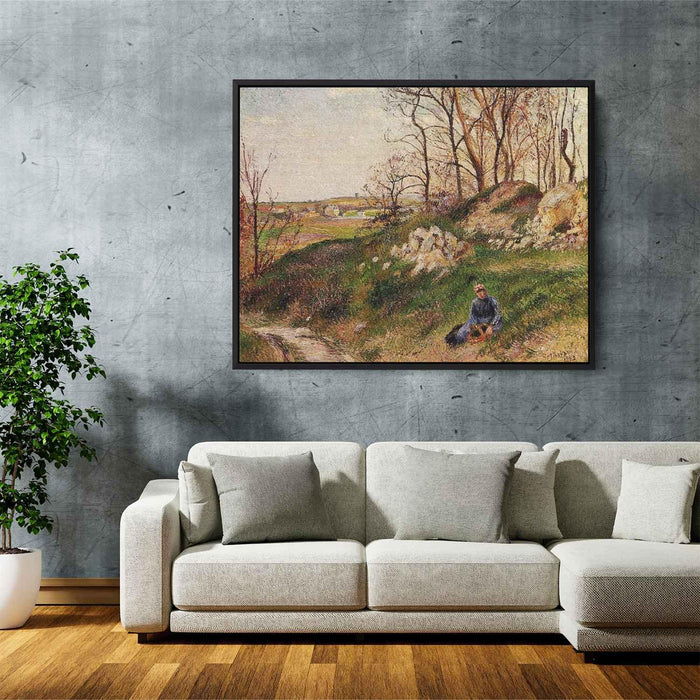 The Chou Quarries, Pontoise by Camille Pissarro - Canvas Artwork