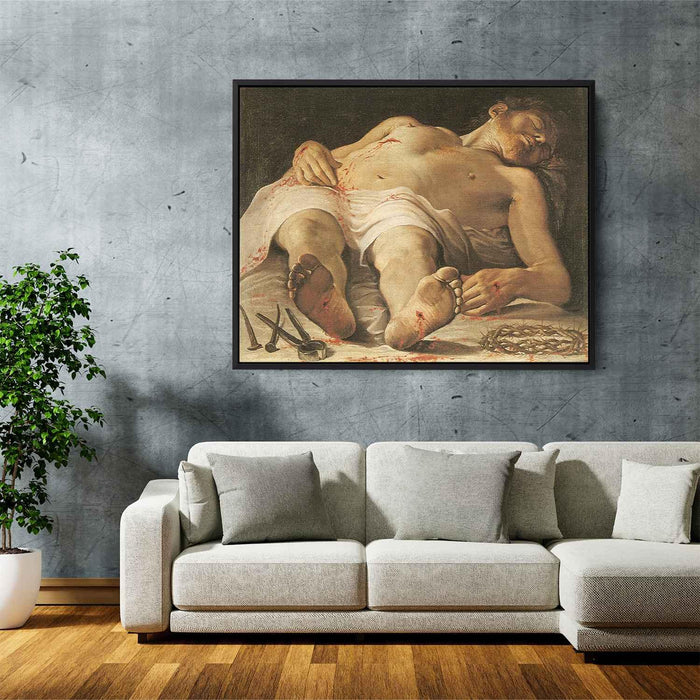 Corpse of Christ (1585) by Annibale Carracci - Canvas Artwork