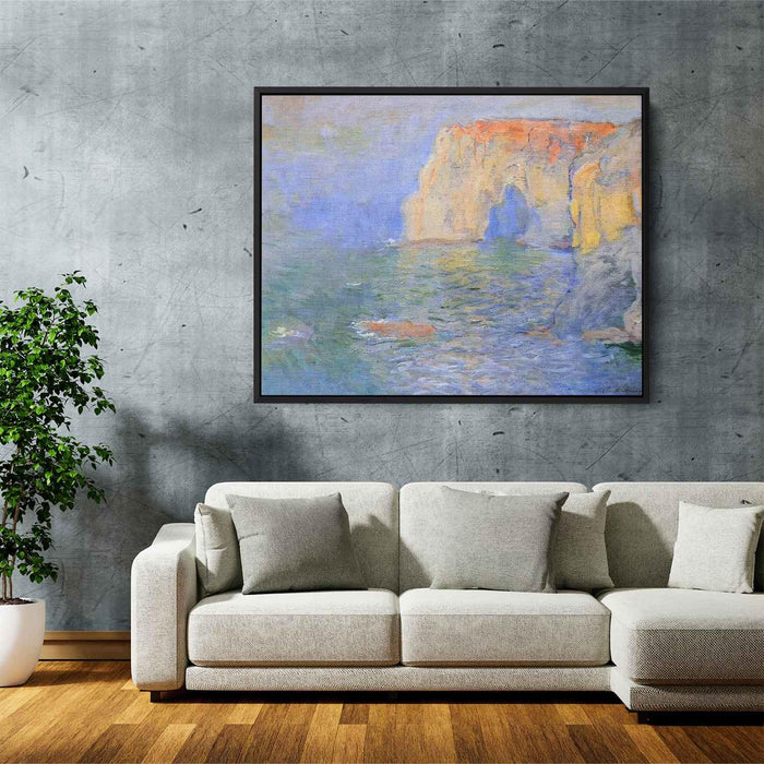 The Manneport, Reflections of Water by Claude Monet - Canvas Artwork