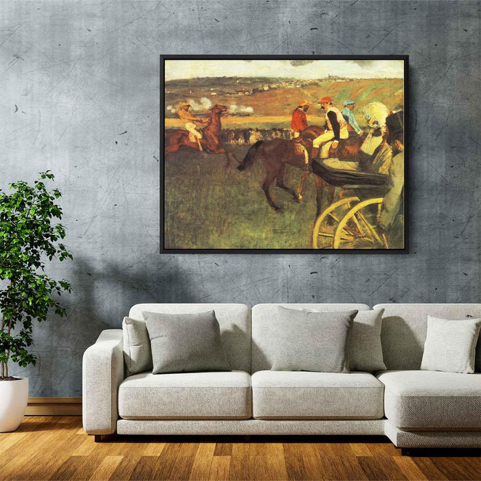 The Racecourse, Amateur Jockeys by Edgar Degas - Canvas Artwork