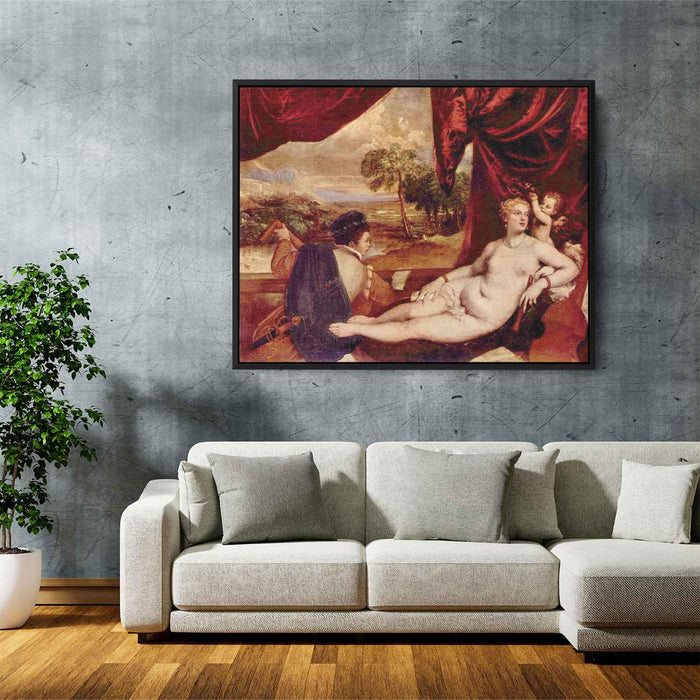 Venus and the Lute Player (1560) by Titian - Canvas Artwork